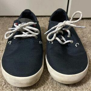 Sperry Kids Bodie Blue Grey & White Canvas Size 3.5 M